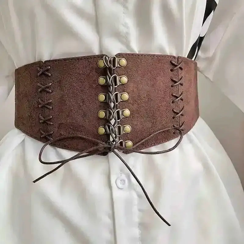 Ceinture corset Velours Suédé Femme – Design Vintage
